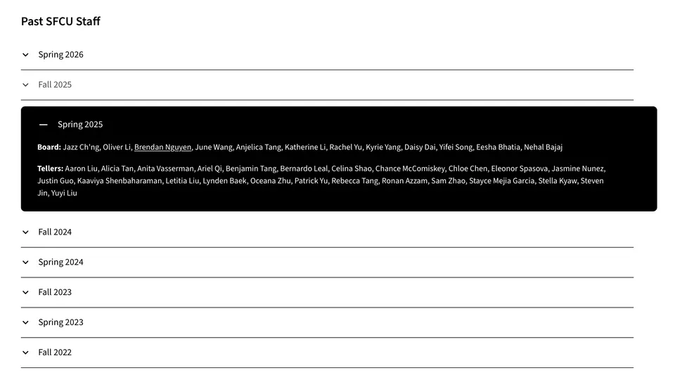 Board of directors page